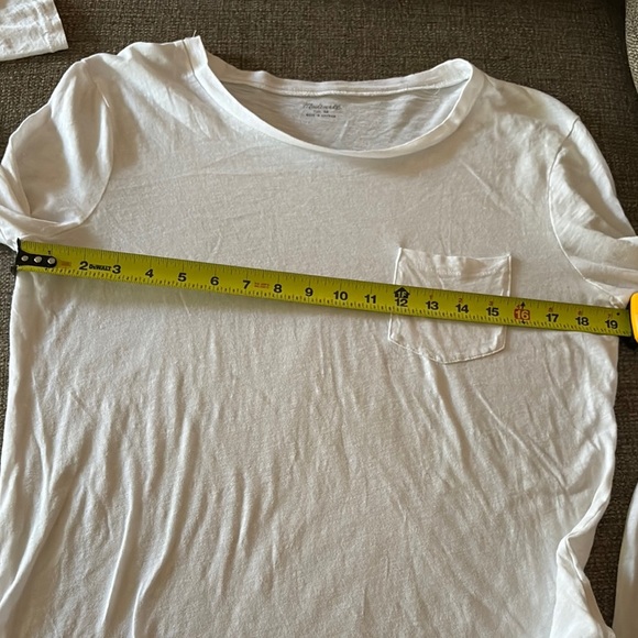 BNWOT White Long Sleeve Shirt with Pocket By Madewell - Picture 5 of 9